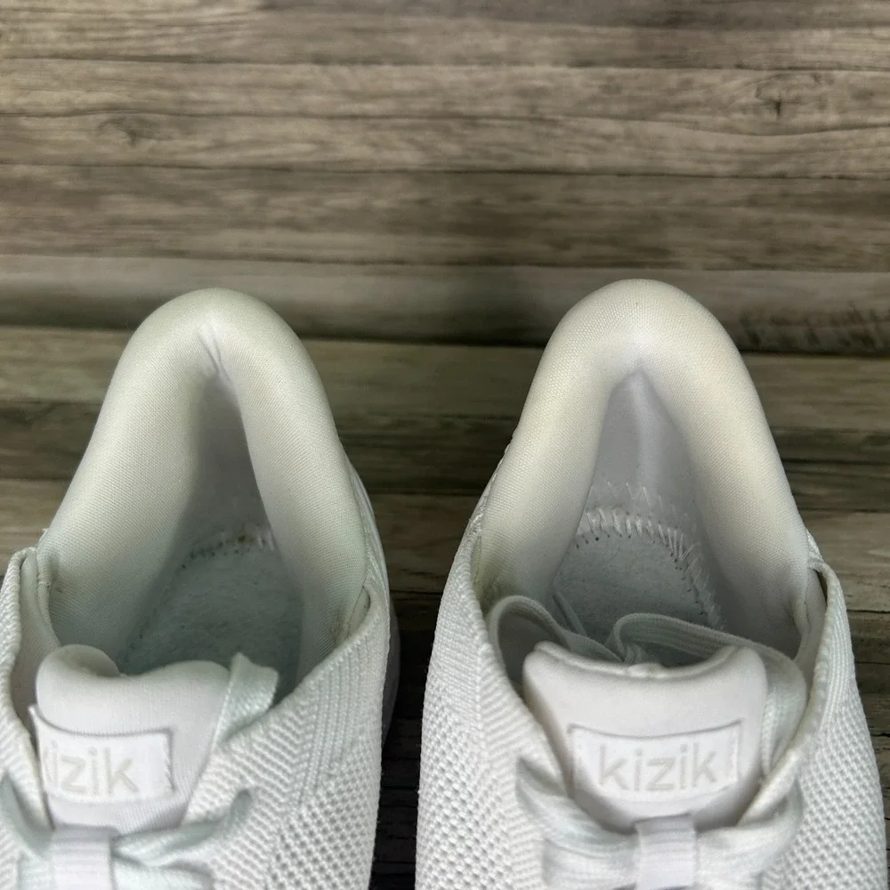 Kizik Athens Shoes Mens 6.5 Womens 8 White Slip On Hands Free Sneakers Comfort - Picture 5 of 11